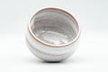Japanese Teacup - Akiyama Kiln Milky White Glazed Thumb-Indented Yunomi - 150ml - angled view into the cup interior