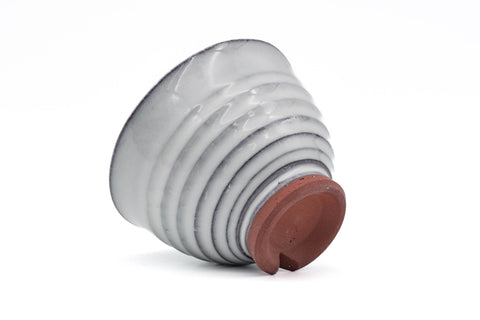 Set of 5 White Spiraling Hagi-yaki Teacups - 150ml