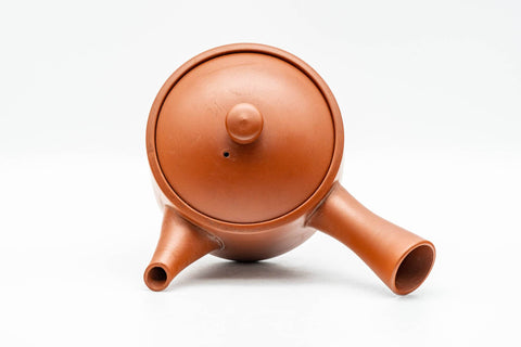 Japanese Kyusu - Small Engraved Script Weathered Tokoname-yaki Debeso Teapot - 140ml