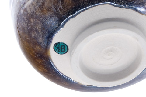 Japanese Matcha Bowl - Brown Drip-Glazed Chawan - 475ml