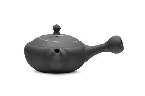 Dark Grey Spiraling Tokoname Teapot - 150ml