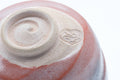 Tezumi — Japanese Matcha Bowl - Red Black Glazed Aka-raku Chawan - 500ml — inverted showing the foot ring