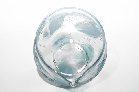 Umi 海 - Blue Glass Spouted Matcha Bowl - 200ml