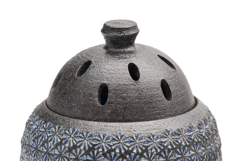 Ao-mishima Kiyomizu-yaki Incense Censer