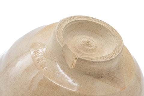 Japanese Matcha Bowl - Beige White Glazed Hagi-yaki Chawan - 400ml
