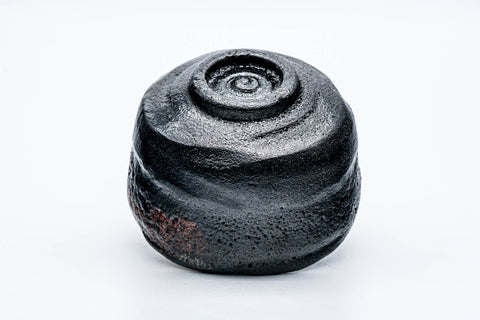 Vintage Red Gradient Kuro-raku Chawan