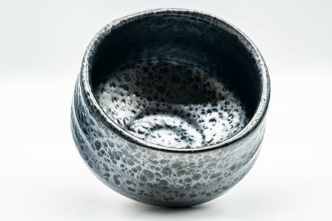 Japanese Matcha Bowl - Tenmoku Yuteki Glazed Chawan - 500ml - top-down view of the oil-spot glazed interior