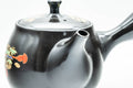 Japanese Kyusu - Floral Black Kurodei Tokoname-yaki Teapot - 400ml - Tezumi