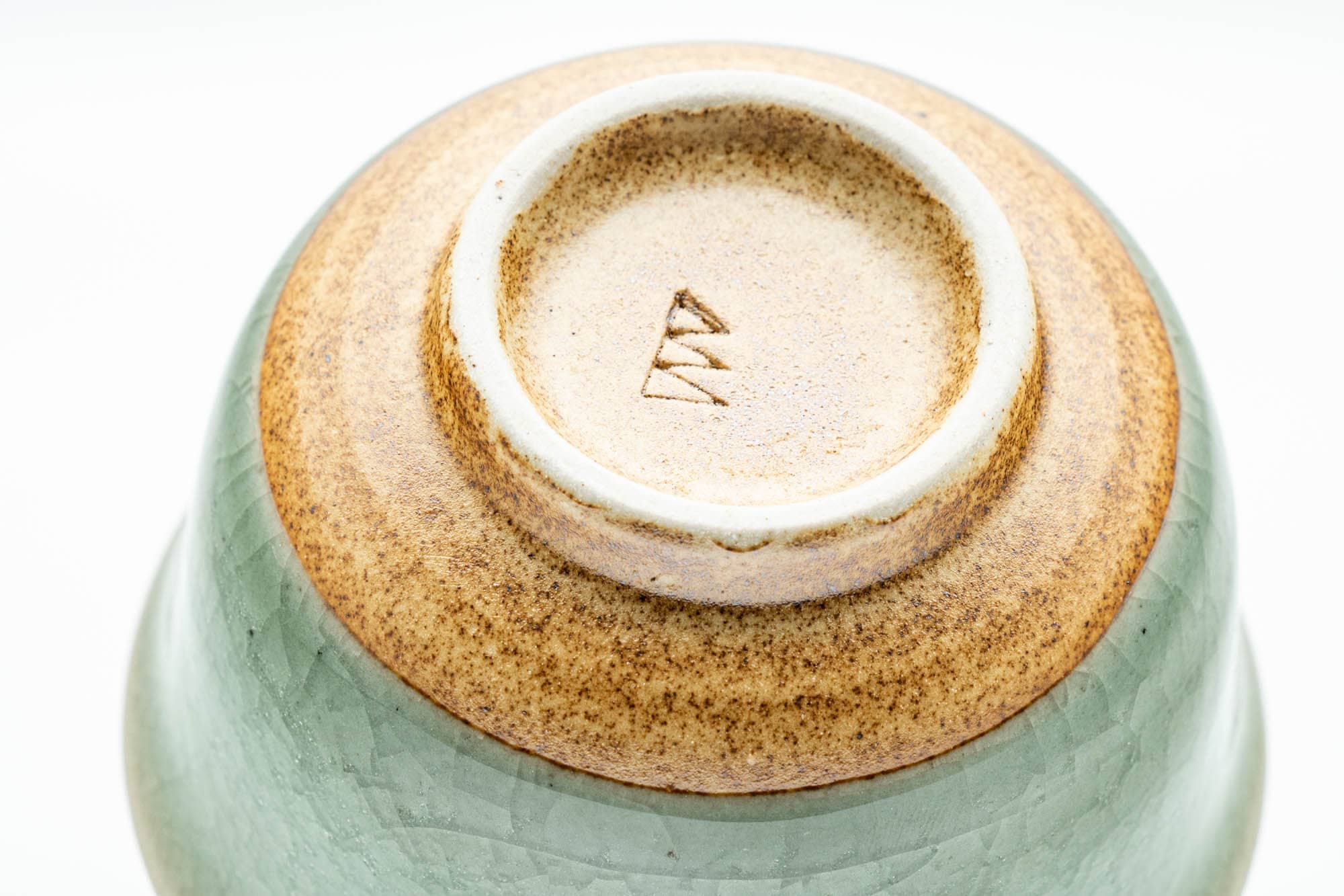 Japanese Teacup - Crazed Celadon Green Yunomi - 120ml - Tezumi