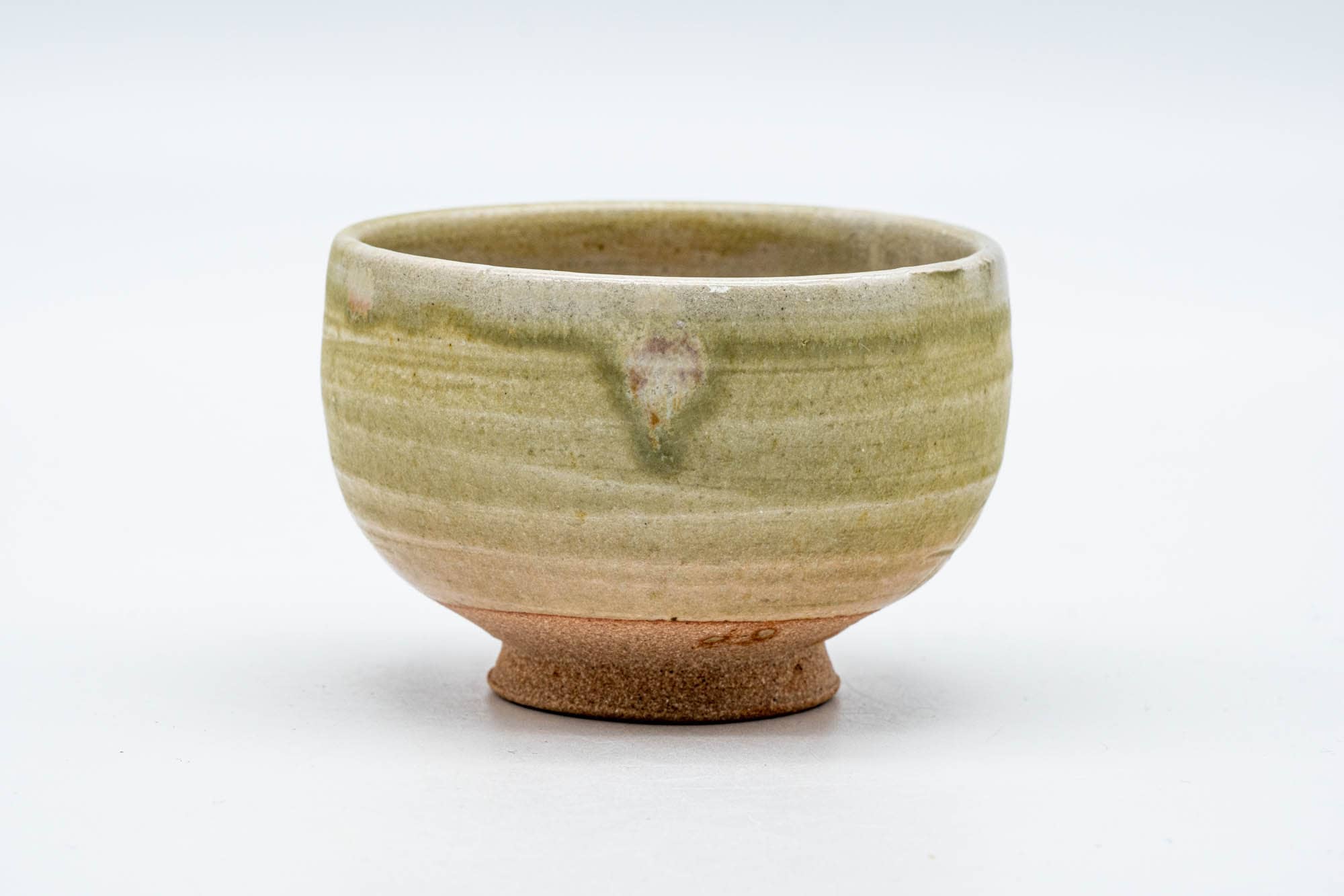 Japanese Teacup - Green Grey Glazed Shigaraki-yaki Yunomi - 150ml