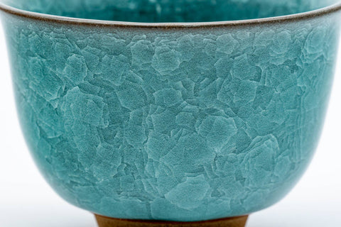Japanese Teacup - Green Celadon Snowflake Glazed Yunomi - 120ml