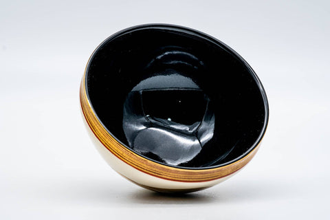 Japanese Matcha Bowl - Floral Gold Mountainous Tenmoku-gata Kyo-yaki Chawan - 200ml