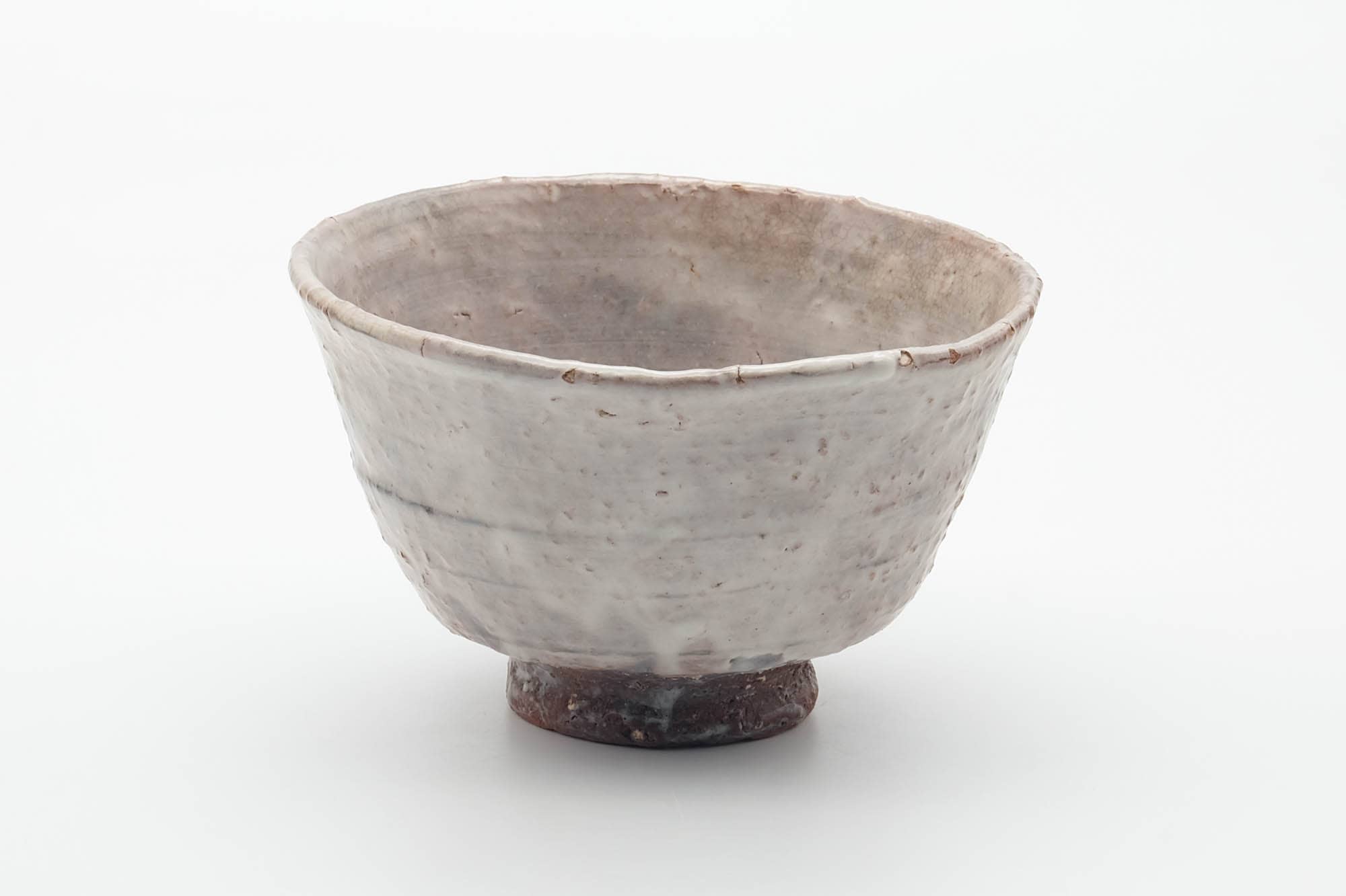 Japanese Matcha Bowl - Milky Grey Glazed Hagi-yaki Ido-gata Wabi-sabi Chawan - 400ml