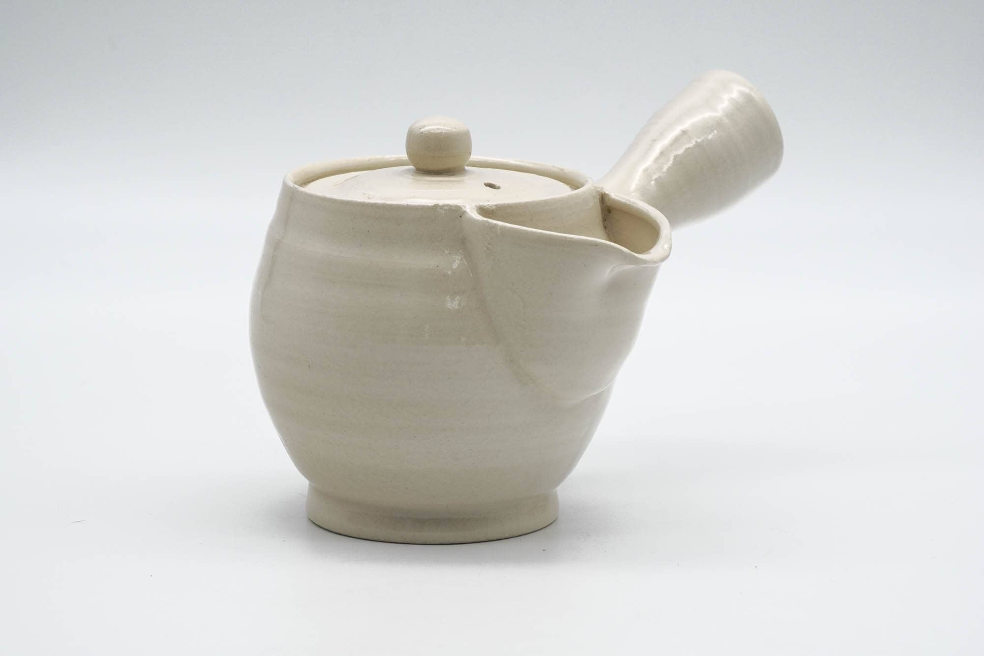 Japanese Kyusu - Wide Spout Beige Glazed Ceramic Teapot - 280ml