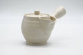 Tezumi — Japanese Kyusu - Wide Spout Beige Glazed Ceramic Teapot - 280ml — three-quarter view