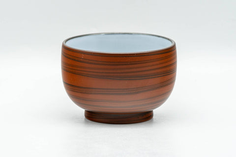 Tezumi — Japanese Teacup - Red Nerikomi White Inner Glazed Tokoname-yaki Yunomi - 90ml — front view