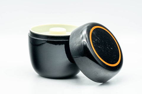 Japanese Chazutsu - Black Orange Plastic Loose Leaf Tea Canister - 250ml - Tezumi