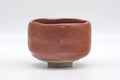 Tezumi — Japanese Matcha Bowl - Red Black Glazed Aka-raku Wabi-Sabi Chawan - 250ml — three-quarter view