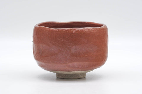 Tezumi — Japanese Matcha Bowl - Red Black Glazed Aka-raku Wabi-Sabi Chawan - 250ml — three-quarter view