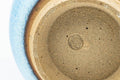 Japanese Teacup - Sky Blue Shino Glazed Yunomi - 275ml - closeup of the unglazed foot and interior base