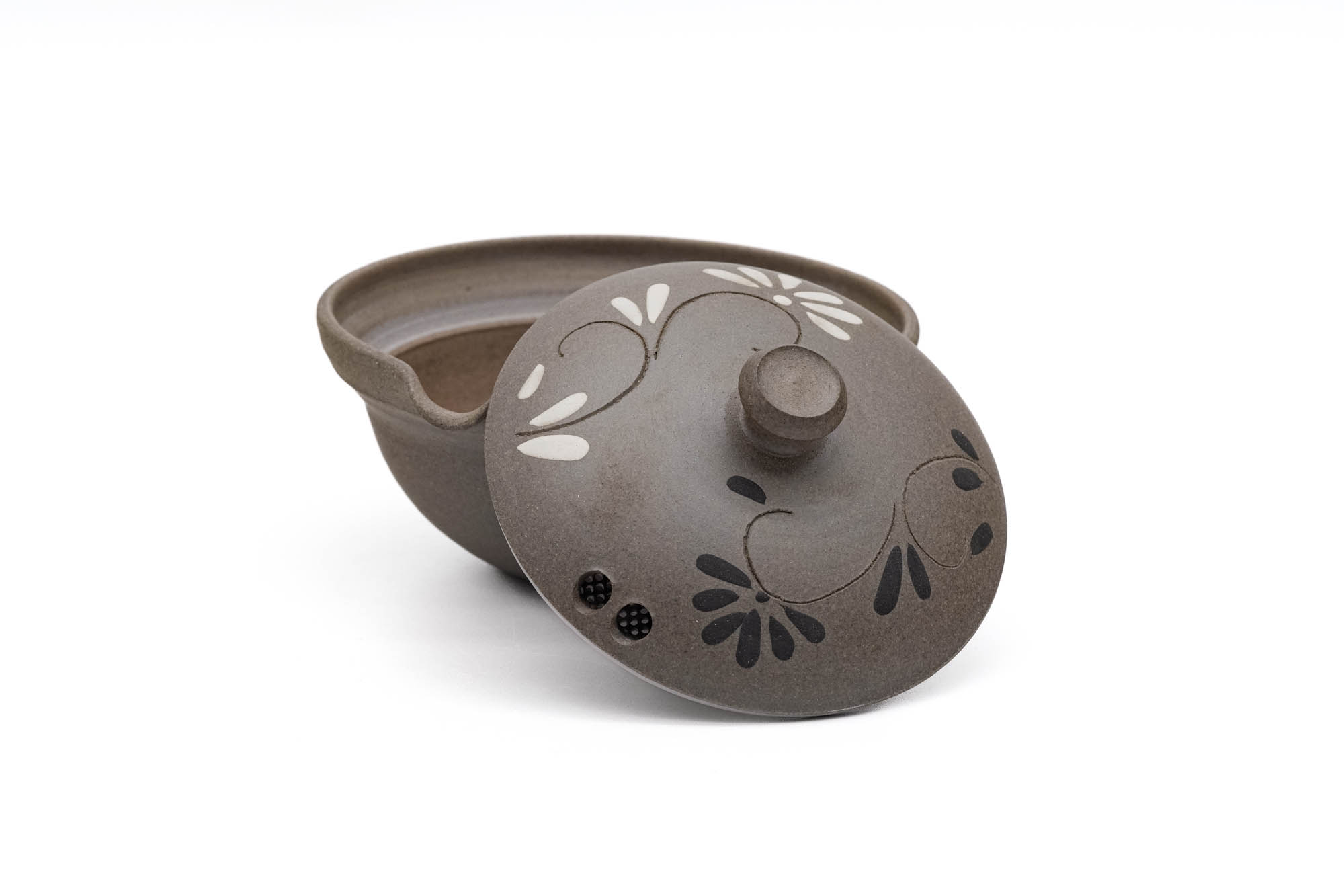 Japanese Chaho - 都築豊 Tsuzuki Yutaka - Floral Yakishime Shiboridashi-style Teapot - 80ml