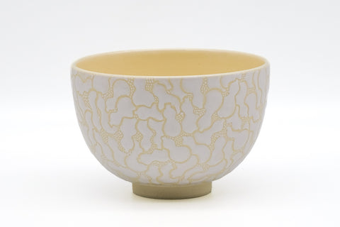 White Sennari Gourds Kiyomizu-yaki Chawan