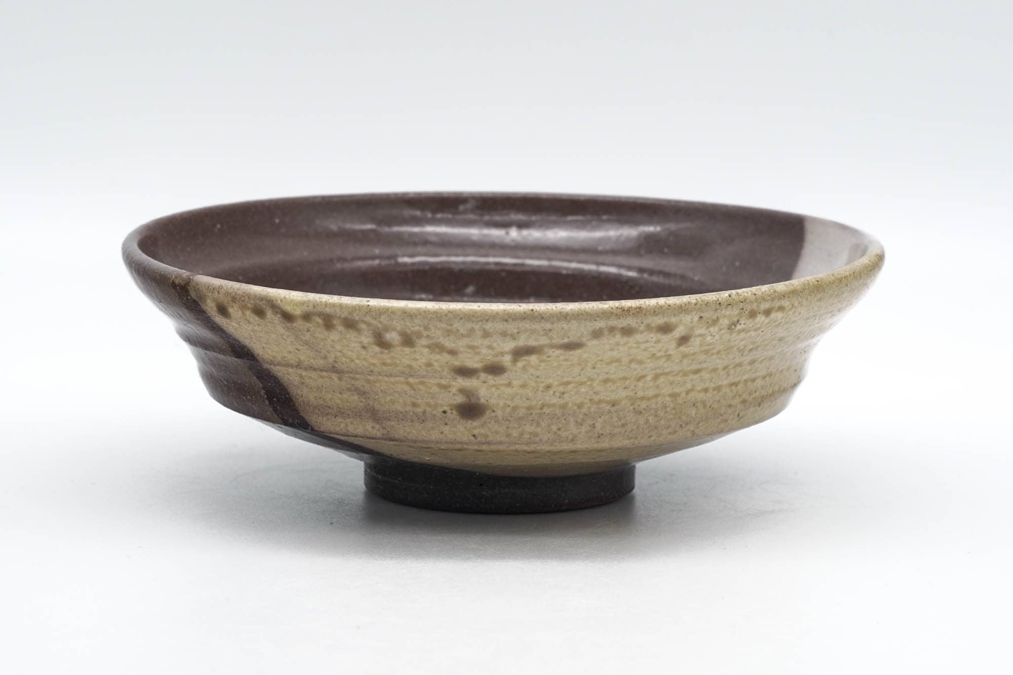 Japanese Matcha Bowl - Beige Brown Glazed Summer Chawan - 150ml