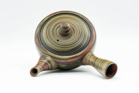 Tezumi — Japanese Kyusu - Nerikomi Tokoname-yaki Debeso Teapot - 250ml — interior view showing the filter