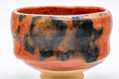 Japanese Matcha Bowl - 松楽窯 Shoraku Kiln - Black Red Aka-raku Chawan - 300ml