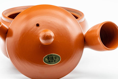 Japanese Kyusu - Classic Red Shudei Tokoname-yaki Mesh Teapot - 230ml - Tezumi