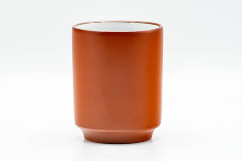 Japanese Teacup - Zuisen Hida - Floral Engraved White Inner-Glazed Tokoname-yaki Yunomi - 160ml