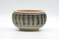 Tezumi — Japanese Kensui - Beige Brush Glazed Striped Water Bowl - 400ml — front view from another angle