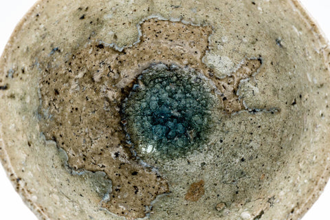 Japanese Matcha Bowl - 楽七 Rakushichi - Ash Glazed Tokoname-yaki Chawan - 300ml