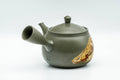 Japanese Kyusu - Gyokko Kiln 玉光 - Green Ryokudei Nerikomi Tokoname-yaki Debeso Teapot - 200ml - Tezumi