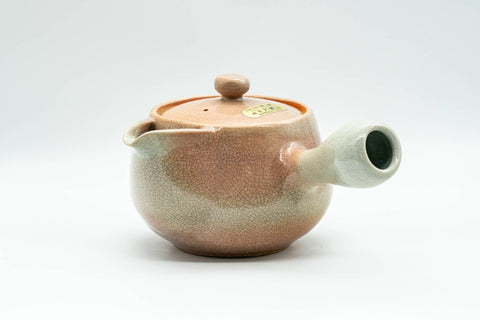Japanese Kyusu - 椿窯 天鵬山 Tsubaki Kiln - Pink Hagi-yaki Do-ake Teapot - 300ml