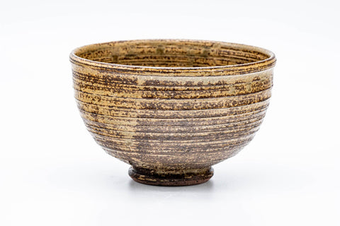 Japanese Matcha Bowl - Brown Spiraling Irabo Wan-nari Chawan - 475ml