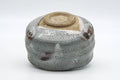 Tezumi — Japanese Matcha Bowl - Abstract Blue Shino Glazed Mino-yaki Chawan - 300ml — front view from another angle