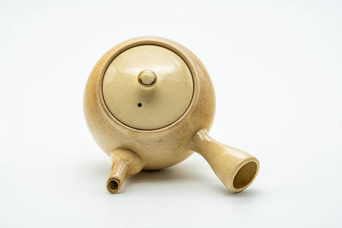 Japanese Kyusu - Beige Weathered Kutani-yaki Ceramic Teapot - 300ml