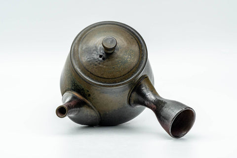 Japanese Kyusu - Fujii Ikkyuu 藤井一休 - Ash Glazed Yohen Banko-yaki Debeso Teapot - 200ml - Tezumi