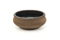 Tezumi — Japanese Kensui - Wide Brown Stoneware Water Bowl - 470ml — front view