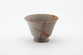 Tezumi — Japanese Teacup - Orange Hidasuki Rice Straw Bizen-yaki Yunomi - 160ml — front view