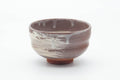 Tezumi — Japanese Matcha Bowl - Magenta Grey White Hakeme Chawan - 400ml — three-quarter view