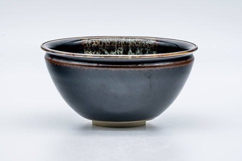Japanese Matcha Bowl - Black Hare's Fur Glazed Tenmoku-gata Kyo-yaki Chawan - 200ml