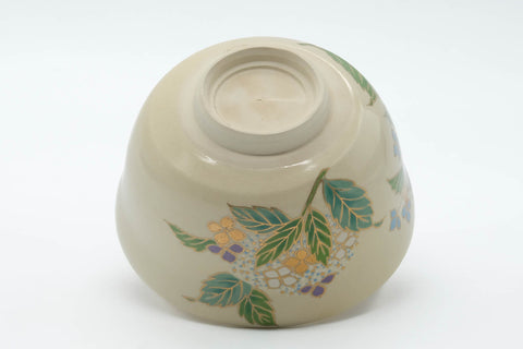 Japanese Matcha Bowl - Colourful Floral Kyo-yaki Chawan - 400ml
