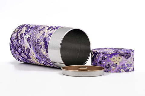 Purple Floral Washi Tea Canister - 200g