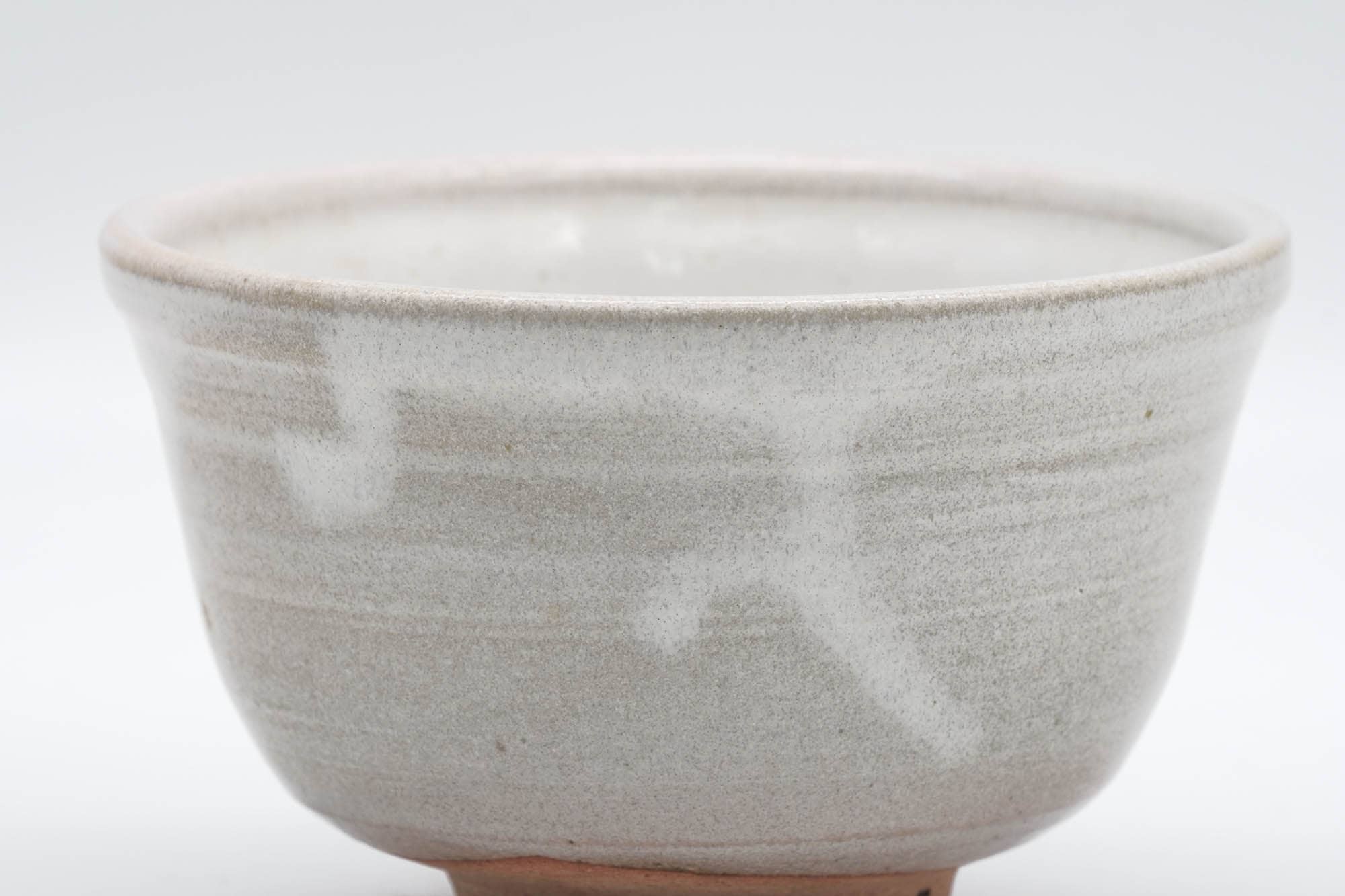 Japanese Matcha Bowl - Milky White Drip-Glazed Chawan - 250ml