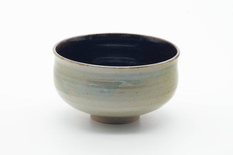 Japanese Matcha Bowl - Green Black Interior Glazed Chawan - 500ml