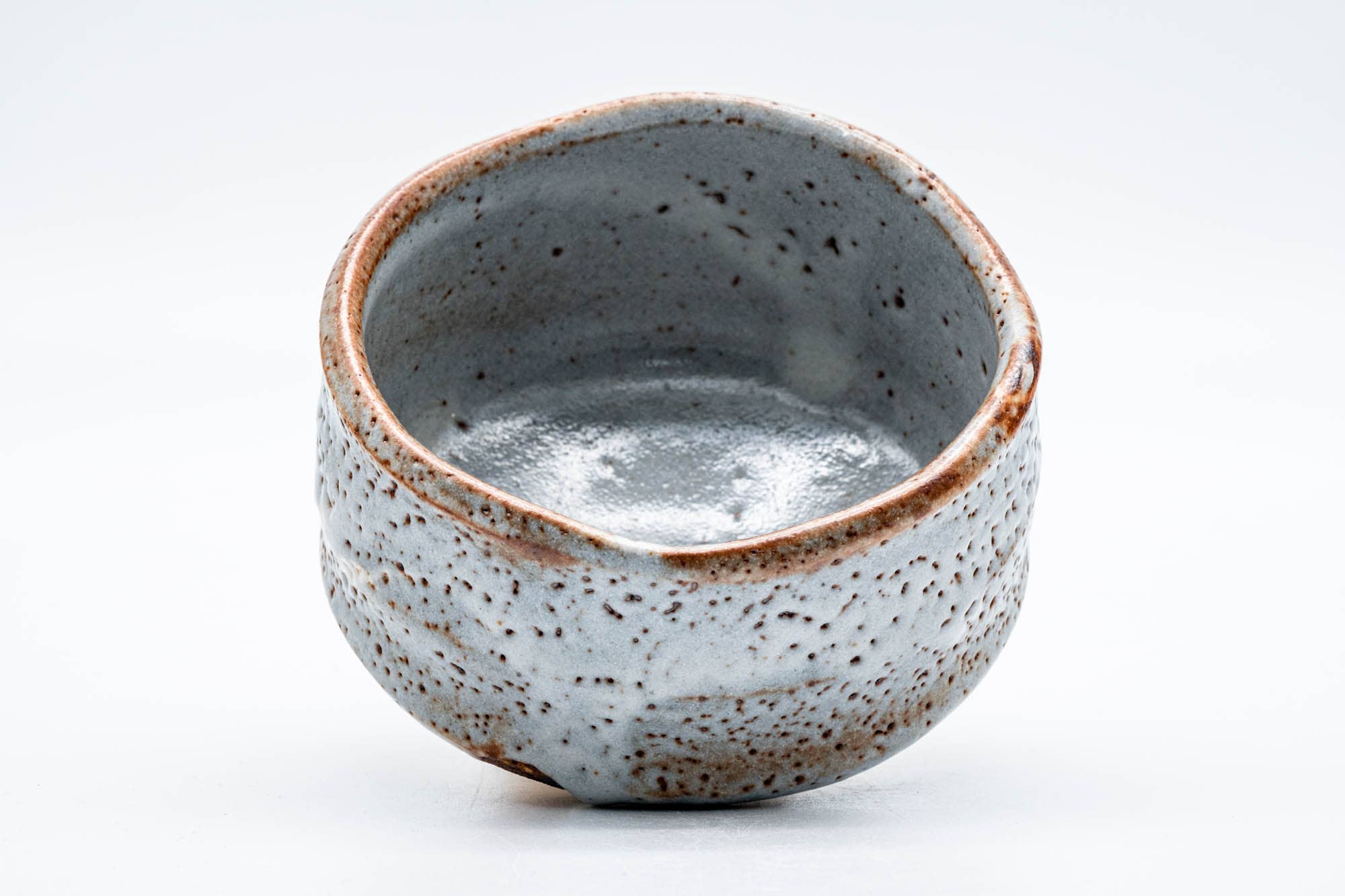 Japanese Matcha Bowl - Blue Shino Glazed Mino-yaki Chawan - 300ml