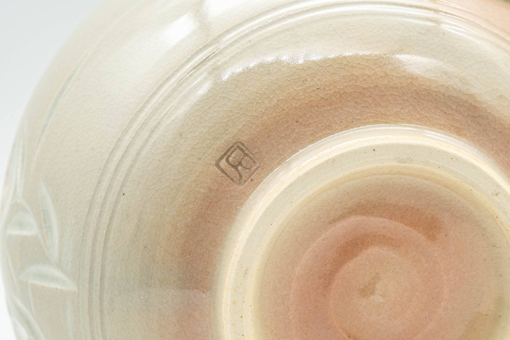 Japanese Kyusu - Beige Pink Chrysanthemum Hagi-yaki Do-ake Teapot - 400ml