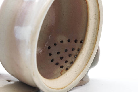 Japanese Houhin - Beige Pink Glazed Hagi-yaki Handle-less Teapot - 100ml